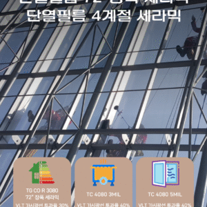 4.단열필름 72\" 장폭, 사계절 단열 세라믹 TC